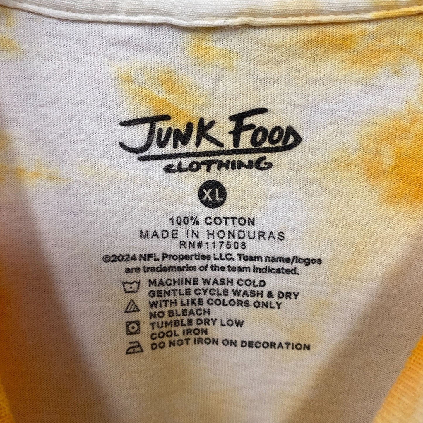 Junk Food Pittsburgh Steelers Football Tie Dye T-Shirt XL