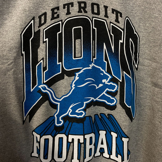 Junk Food Clothing Detroit Lions Heather Gray Crewneck Pullover Sweatshirt Medium