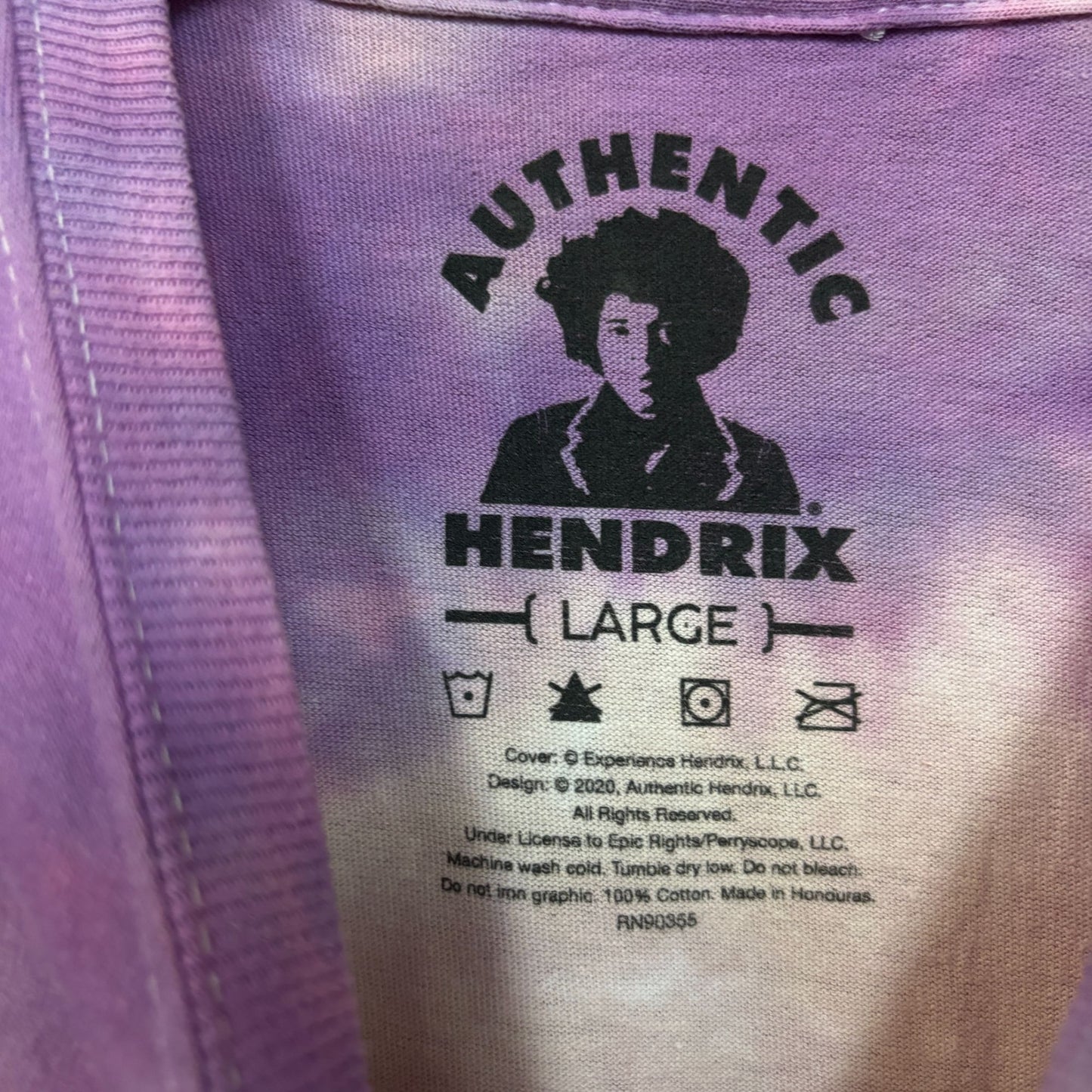 Jimi Hendrix Experience Women’s Tie-Dye Rock T-shirt size Large