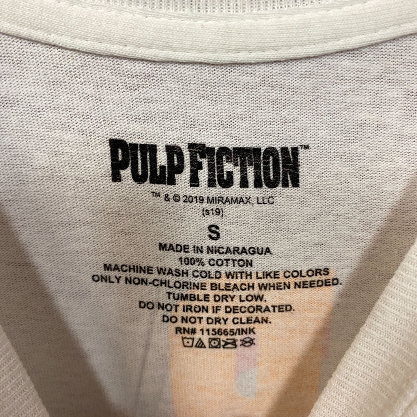 Pulp Fiction Mia Wallace and Vincent Vega T-Shirt Small