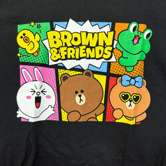 Brown & Friends Kawaii TV Animated Series Line Friends Tee M