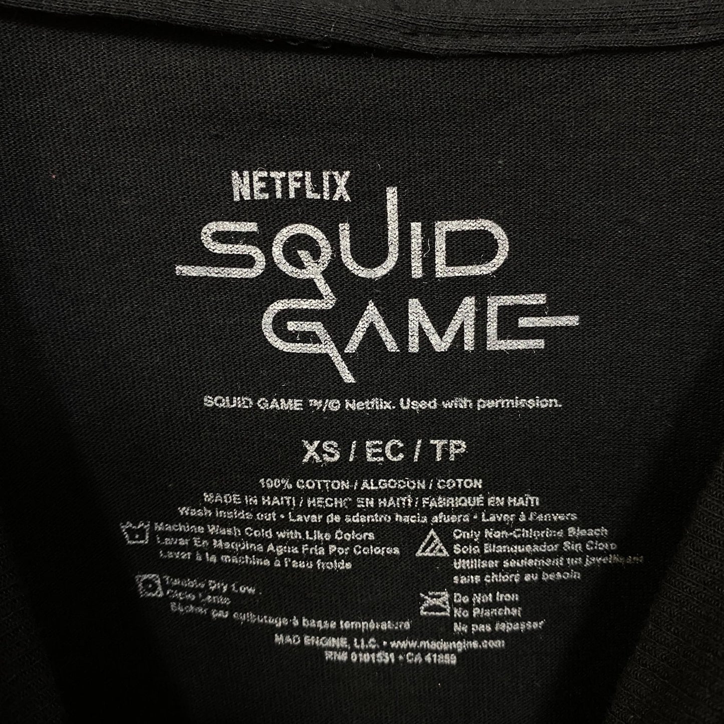 Squid Game Red Light Green Light Game Doll Netflix Series Tee Extra Small