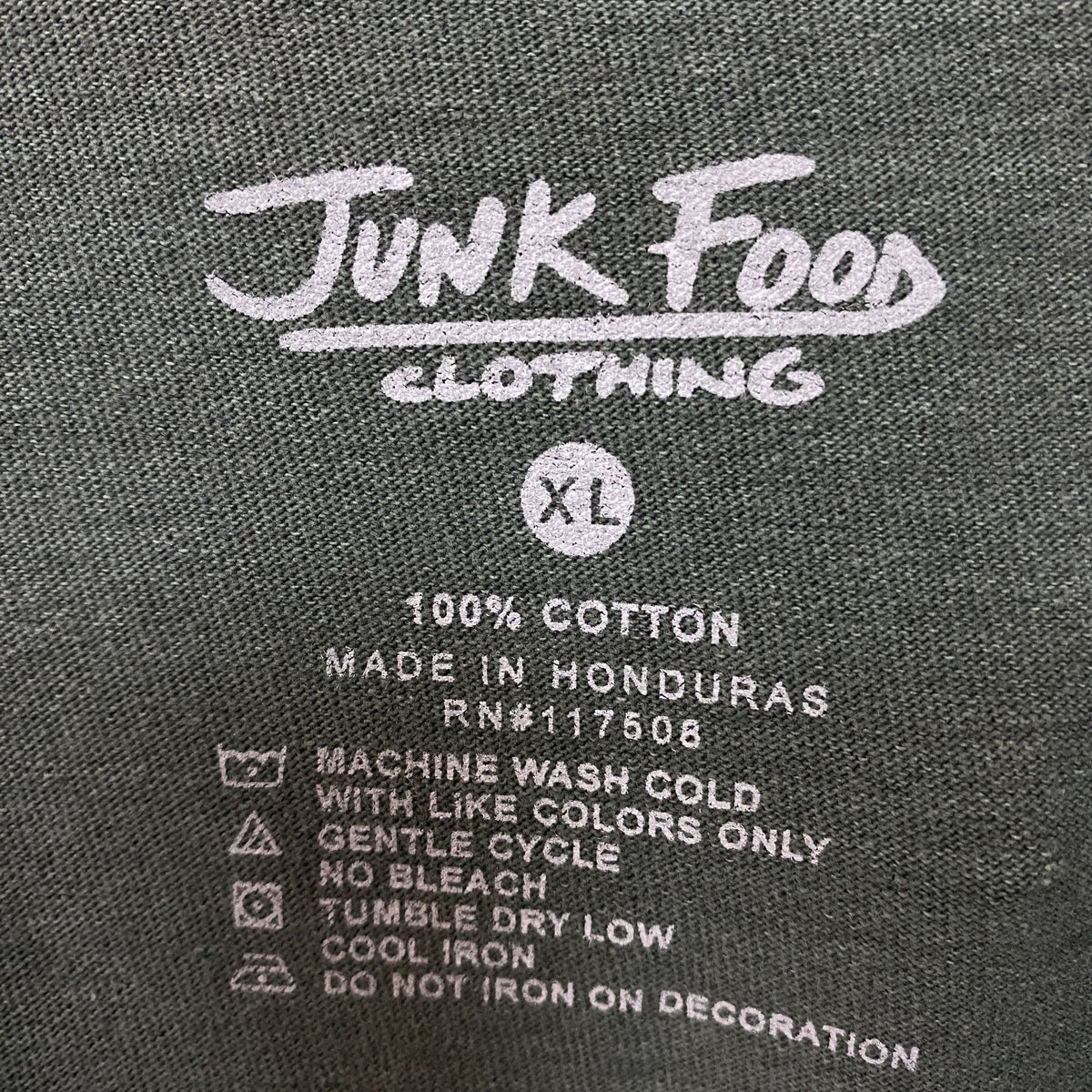 Junk Food American Flag Patriotic Olive Gray Tshirt size XL