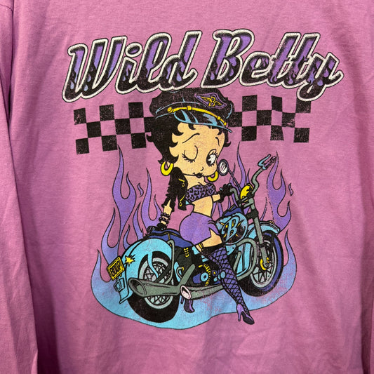 Biker Betty Easy Rider Motorcycle Betty Boop Long Sleeve M