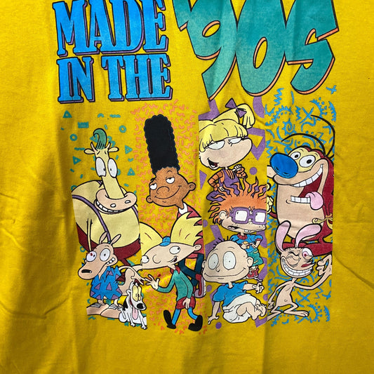 Nickelodeon Made In The 90s Hey Arnold Rugrats Ren Stimpy Rocko T-Shirt XL