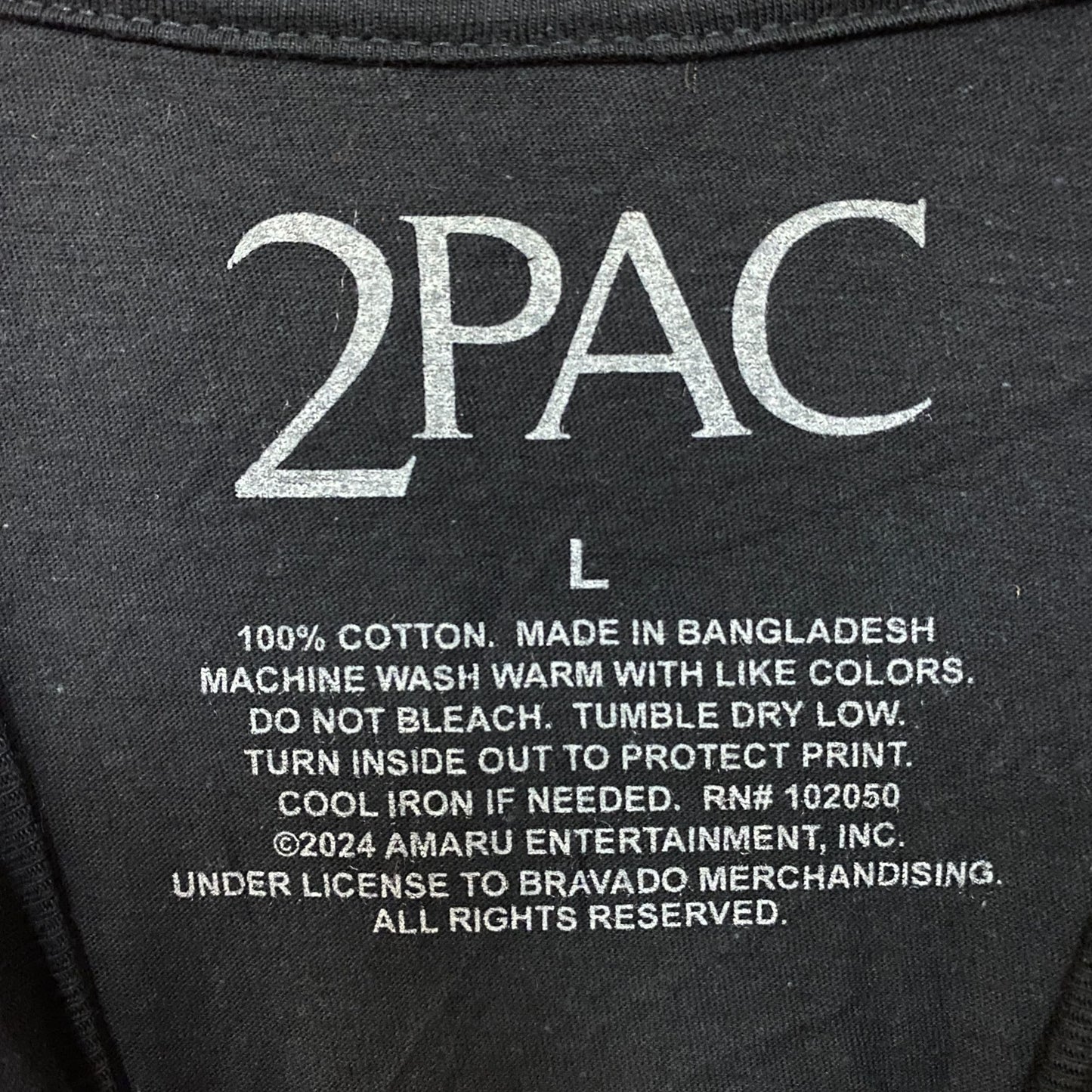 Tupac California Love Graphic Design T-shirt Large