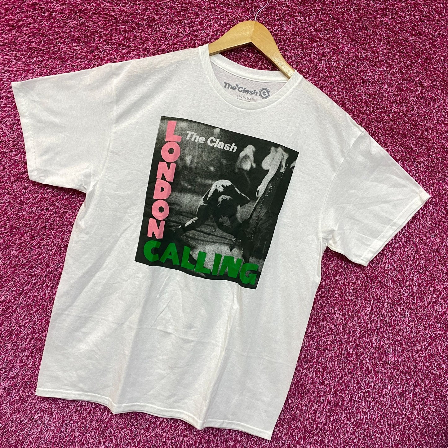 The Clash London Calling Album Cover Post Punk Band Tee large