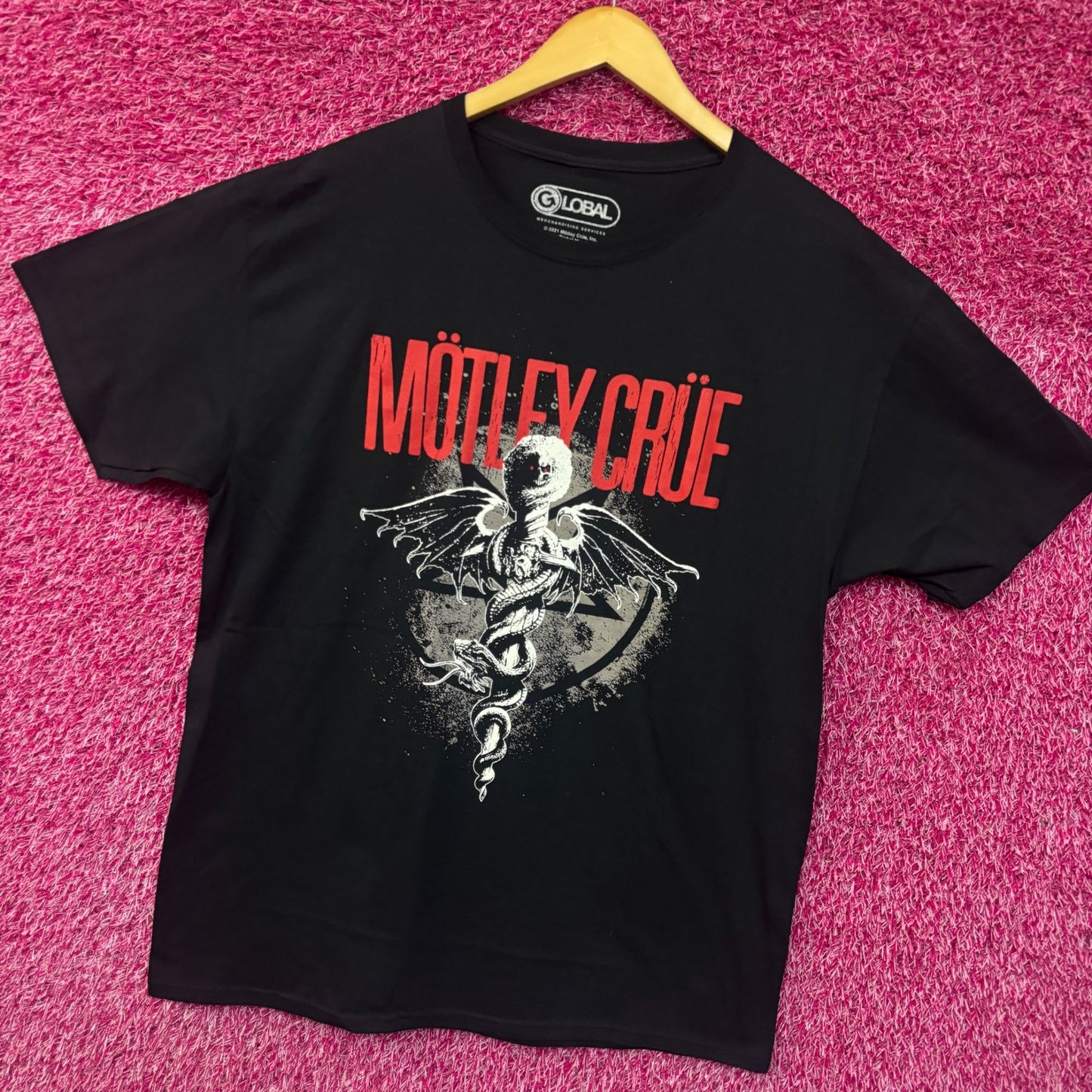 Motley Crue Dr. Feelgood Rock Tshirt size large