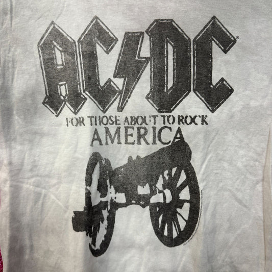 AC/DC for those about to rock America tiedye tee shirt size XS