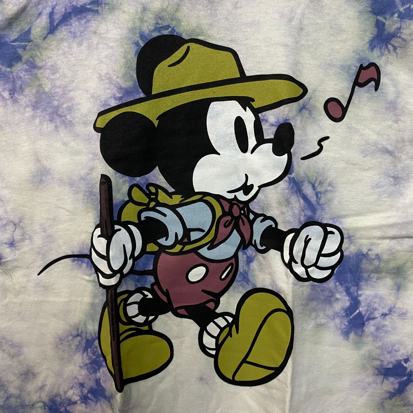 Mickey Mouse Whistlin Explorer Park Ranger Disney Tie Dye L