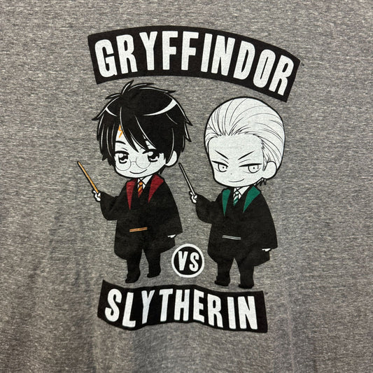 Harry Potter Gryffindor vs Draco Malfoy Slytherin chibi style T-shirt size 2xl