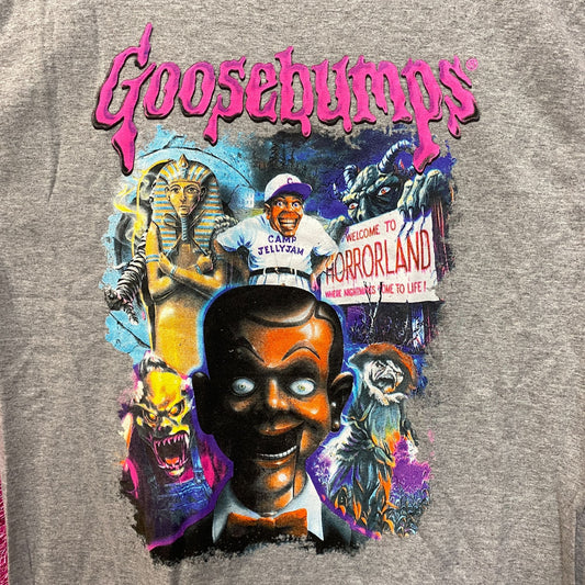 Goosebumps RL Stine Horror Series Cover Art Collage Tee L