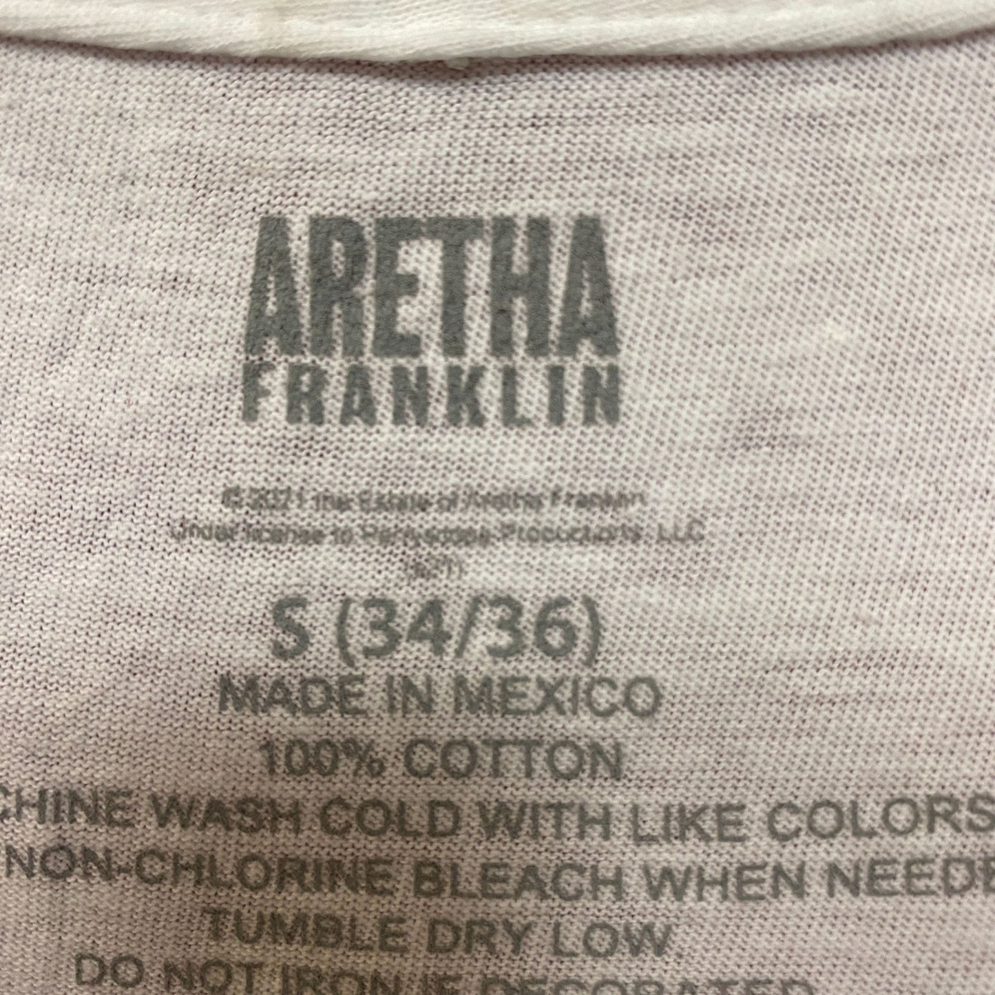 Aretha Franklin Groovy Concert Poster Queen of Soul Tee S