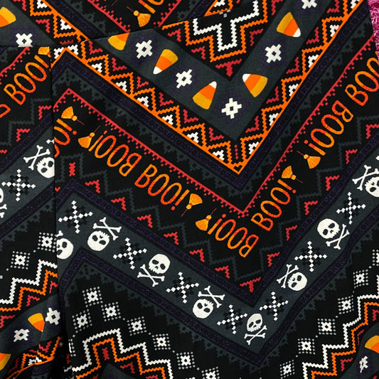Terra & Sky Halloween Boo Skull Cross Bone High Rise Leggings XL