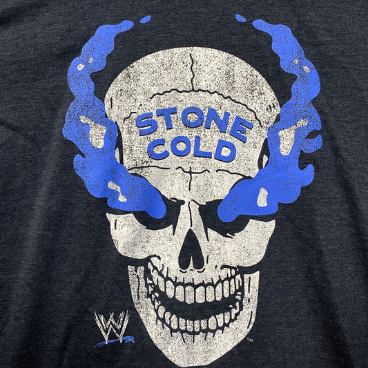 WWE Stone Cold Steve Austin Skull Graphic Design T-Shirt XL