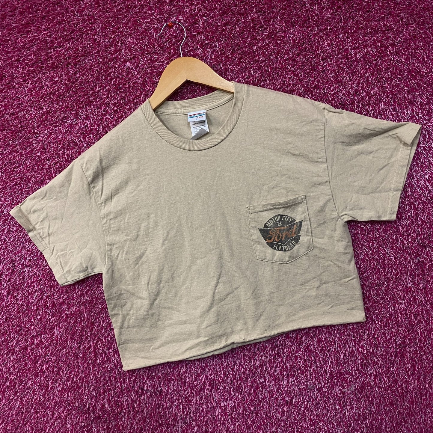 Junk Food Ford Motor City Flathead Women's Crop T-Shirt Small