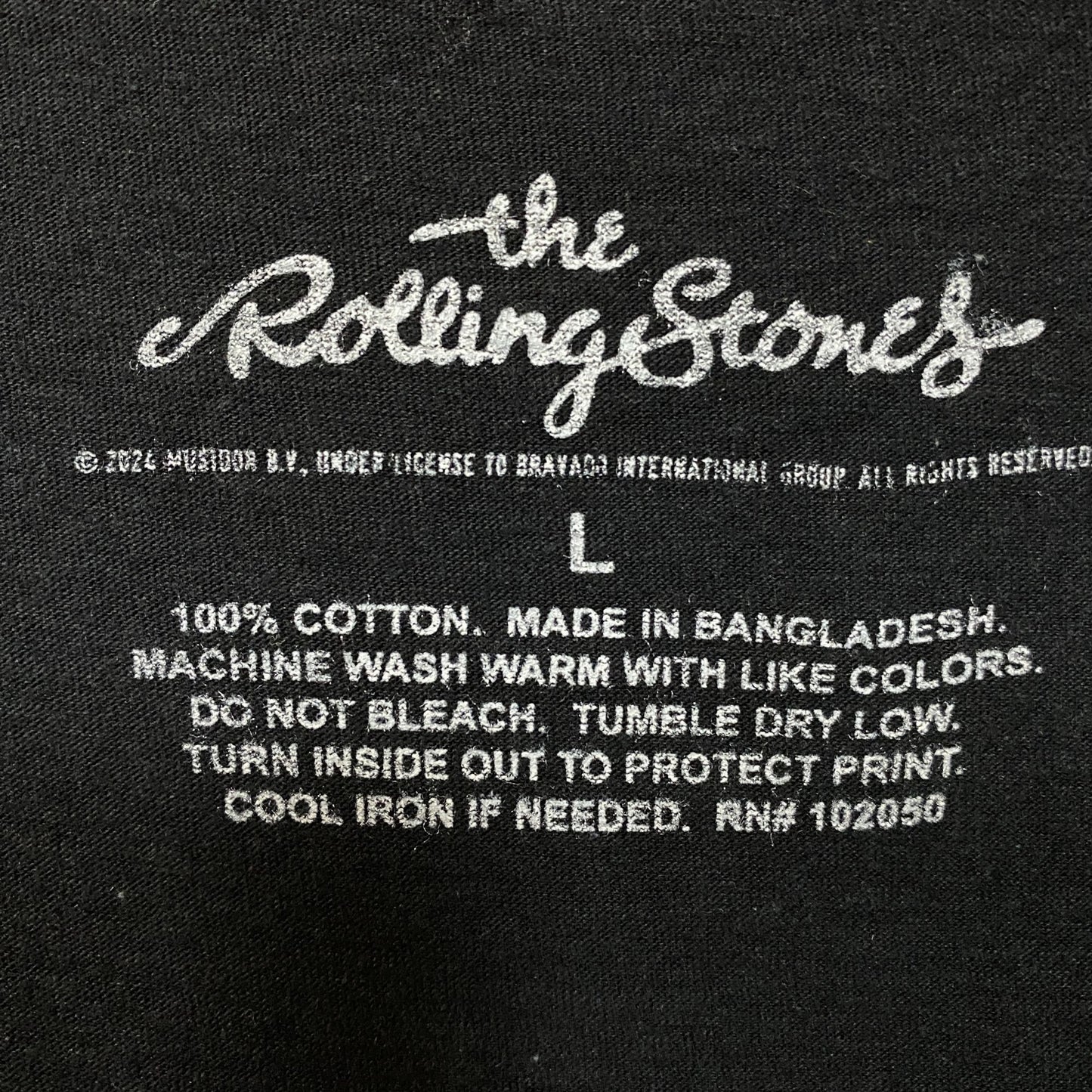 The Rolling Stones Hot Lips North American Tour 1975 T-Shirt Large