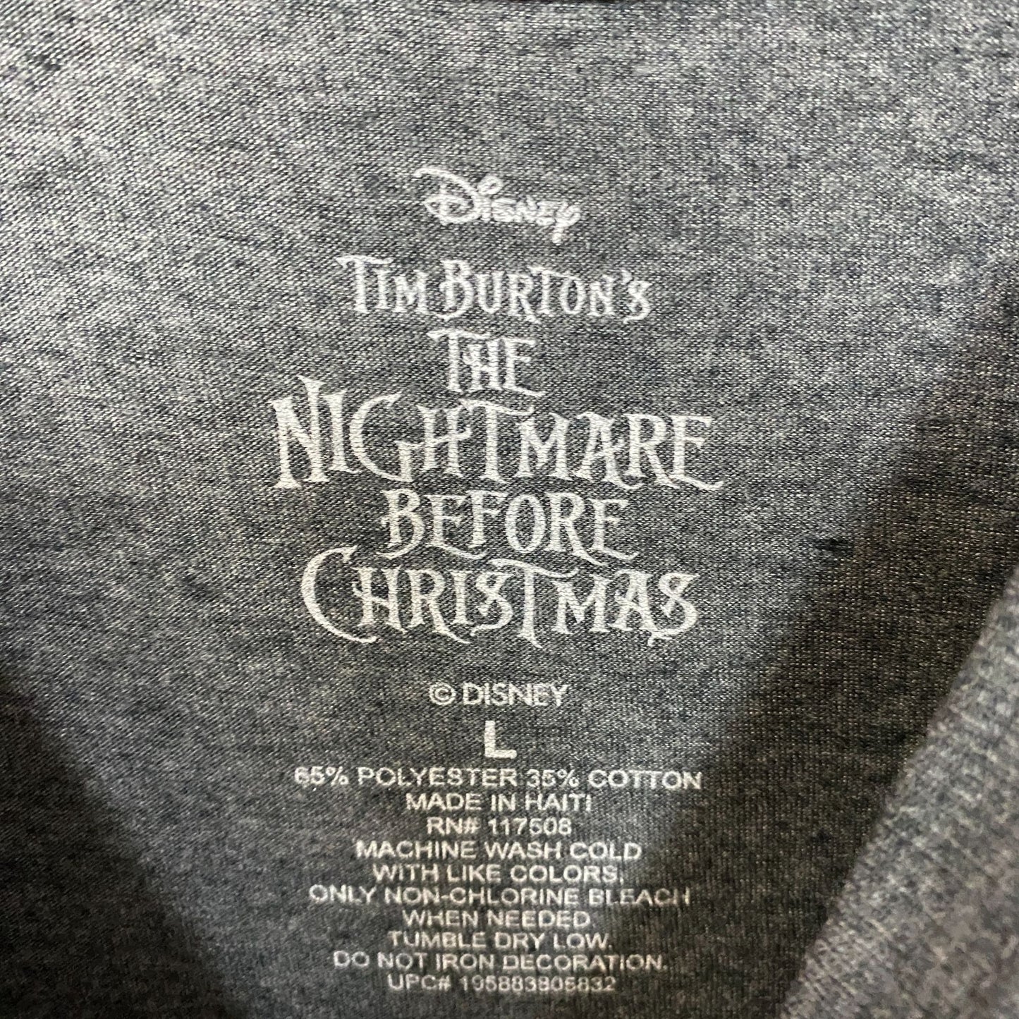 The Nightmare Before Christmas Lock Shock and Barrel T-shirt size Large