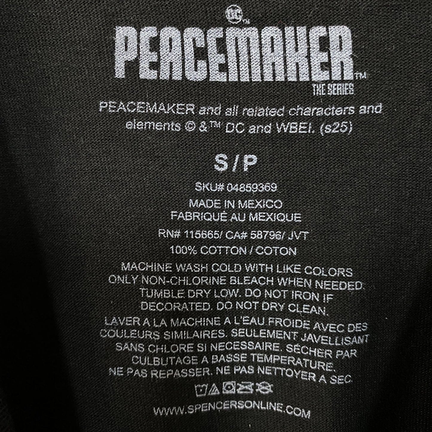 DC Comics Peacemaker "Peace At Any Cost" Graphic T-Shirt Small