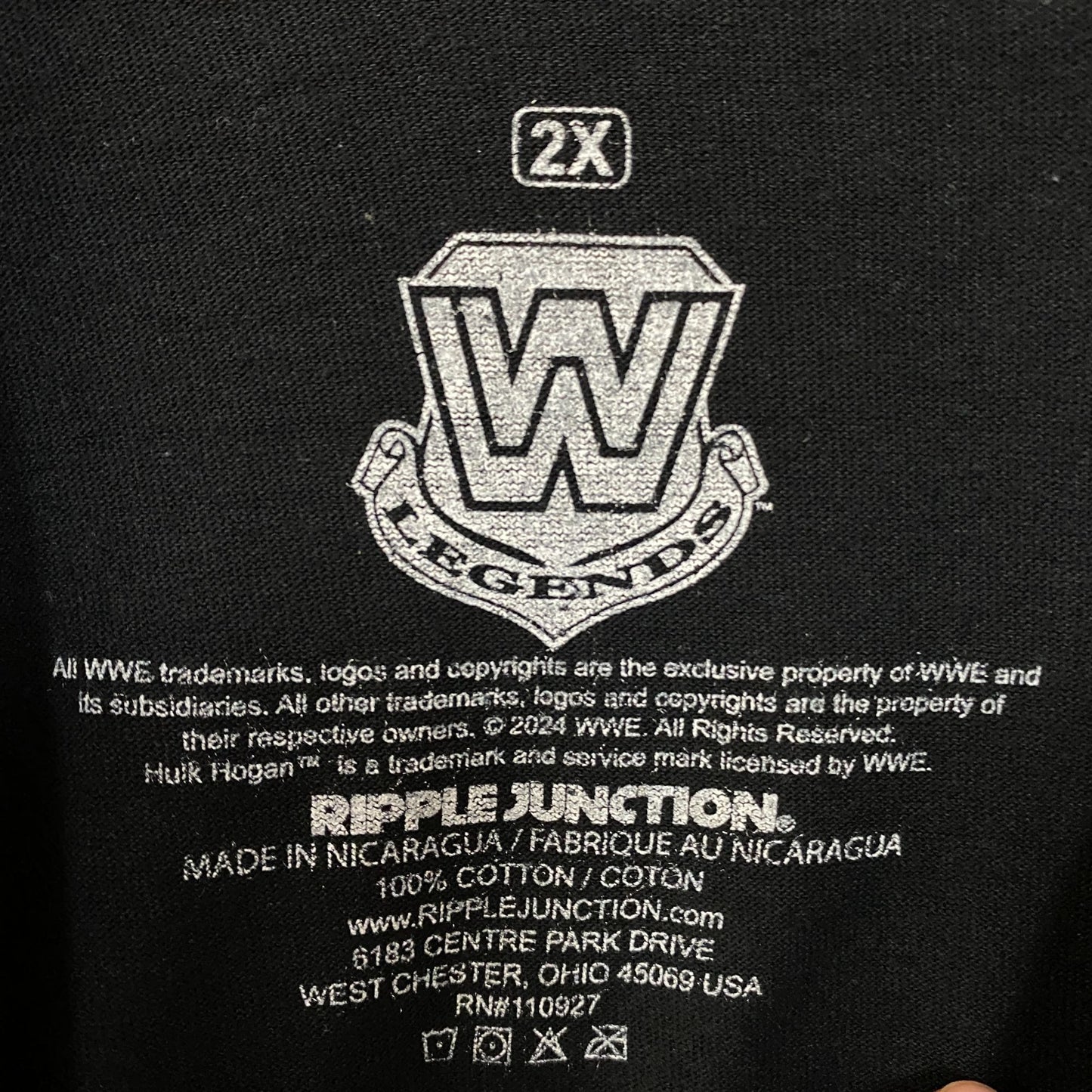 WWE Hulk Hogan American Flag Poster T-Shirt 2XL