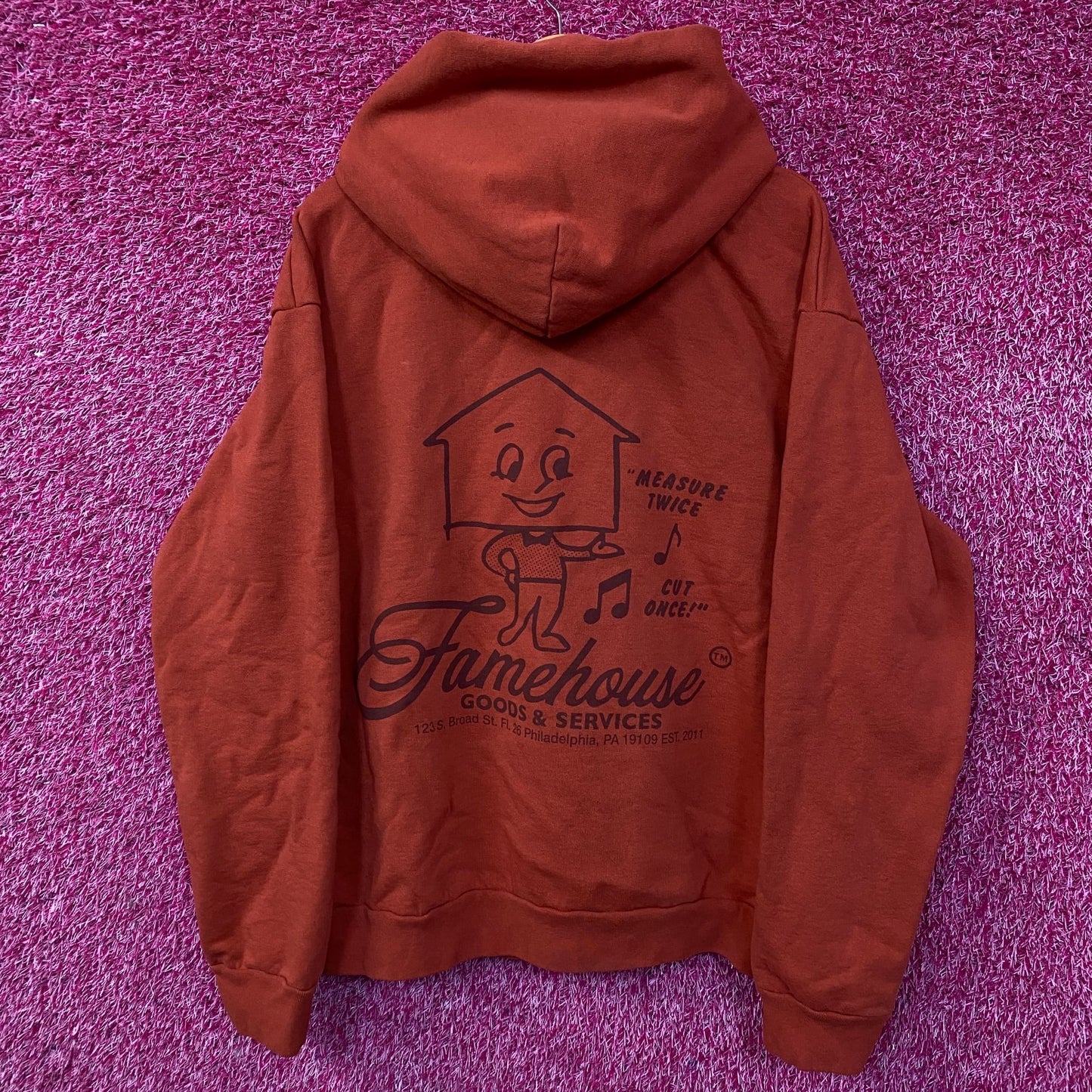Famehouse Goods & Services Embroidered Corporate Merch Hoodie Large