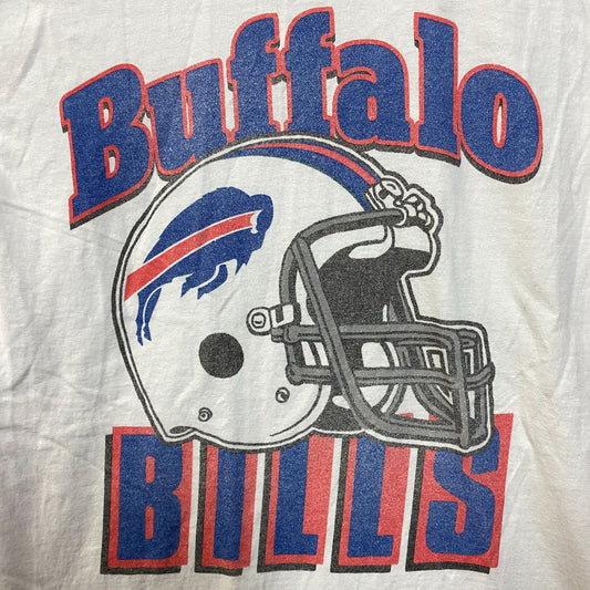 NFL Junk Food Buffalo Bills White Shirt Helmet Logo XS