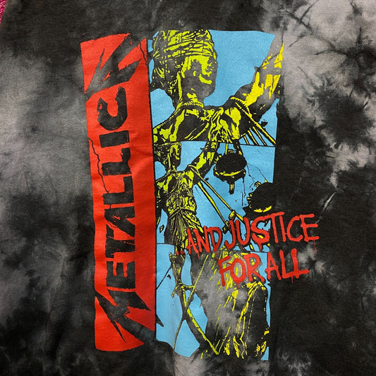 Metallica And Justice For All Tie Dye Crewneck Sweater S/M