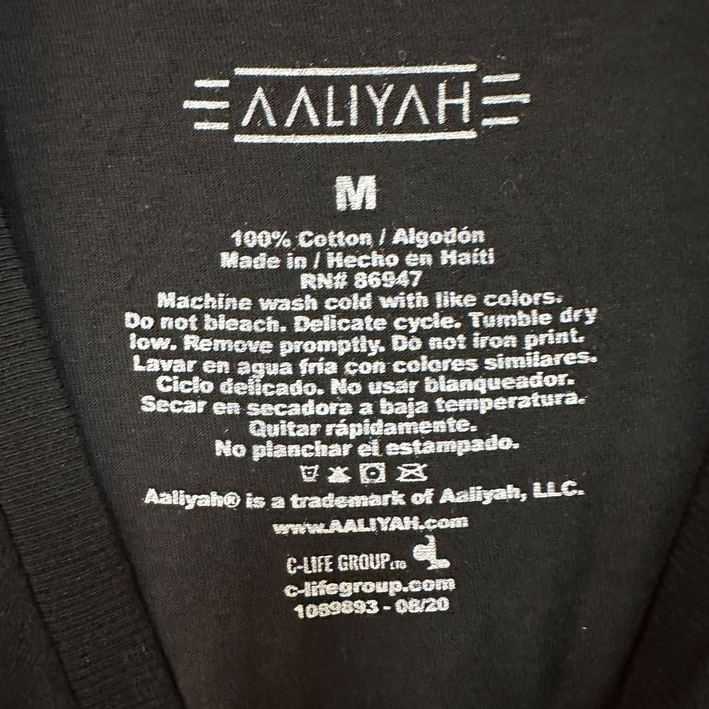Aaliyah Queen Of RnB Tshirt size Medium