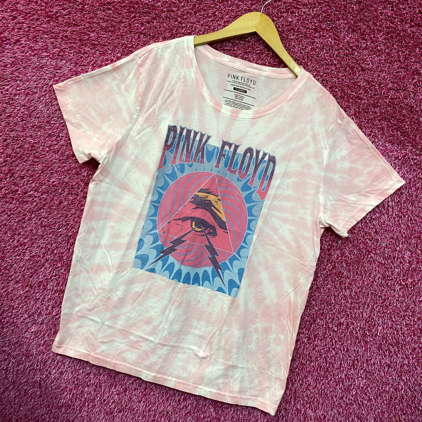 Pink Floyd All Seeing Eye Rock tie dye Tshirt size Extra Large