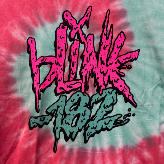 Blink-182 Toxic Sludge Spell Out Pop Punk Band Tie Dye M