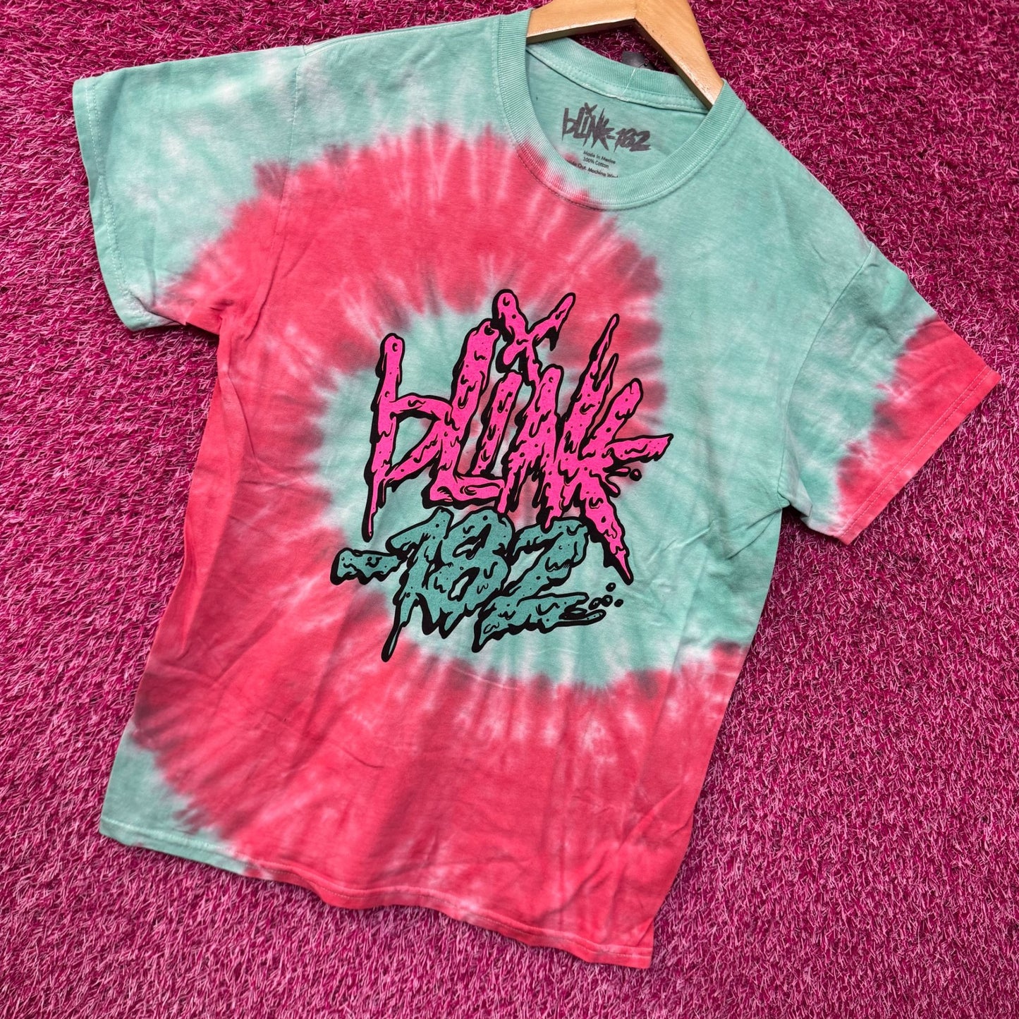 Blink-182 Toxic Sludge Spell Out Pop Punk Band Tie Dye M