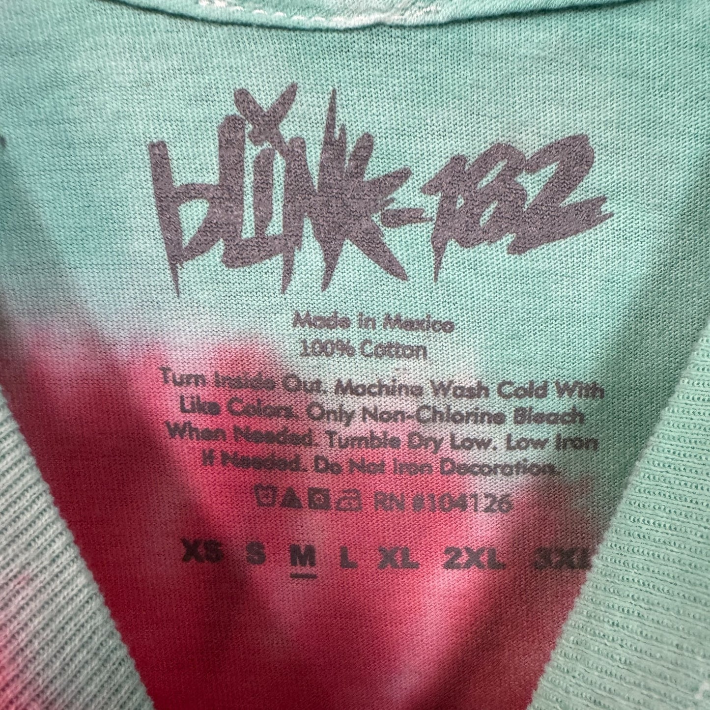 Blink-182 Toxic Sludge Spell Out Pop Punk Band Tie Dye M