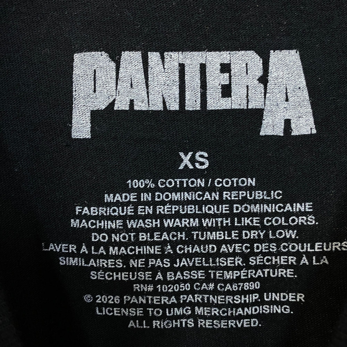 Pantera Flames Band Photo Metal Band T-Shirt XS