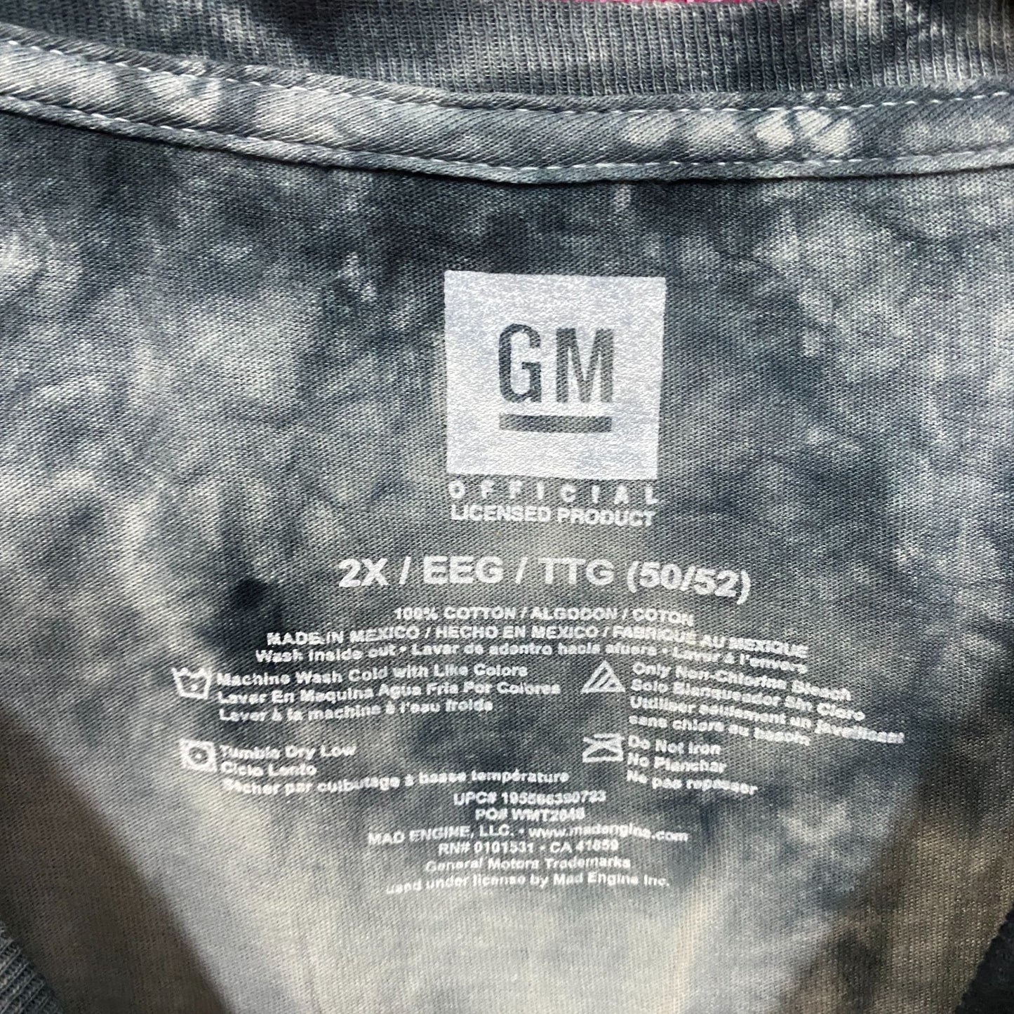 Chevrolet Tie Dye Camaro Graphic Print T-Shirt 2XL