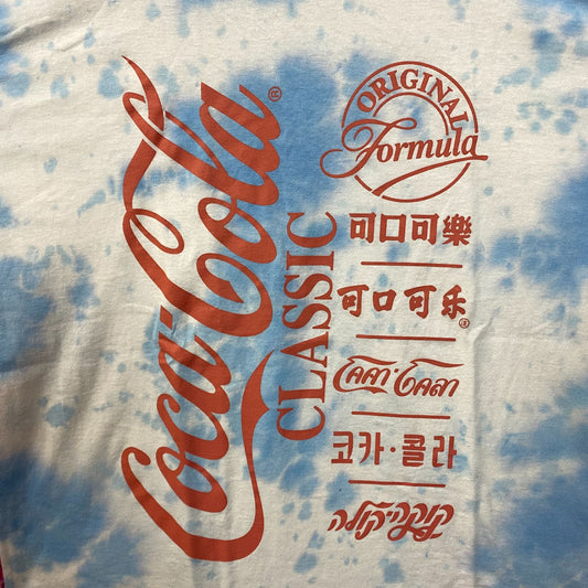 Coca Cola Classic Vintage Style Blue Tie Dye T-Shirt 1X