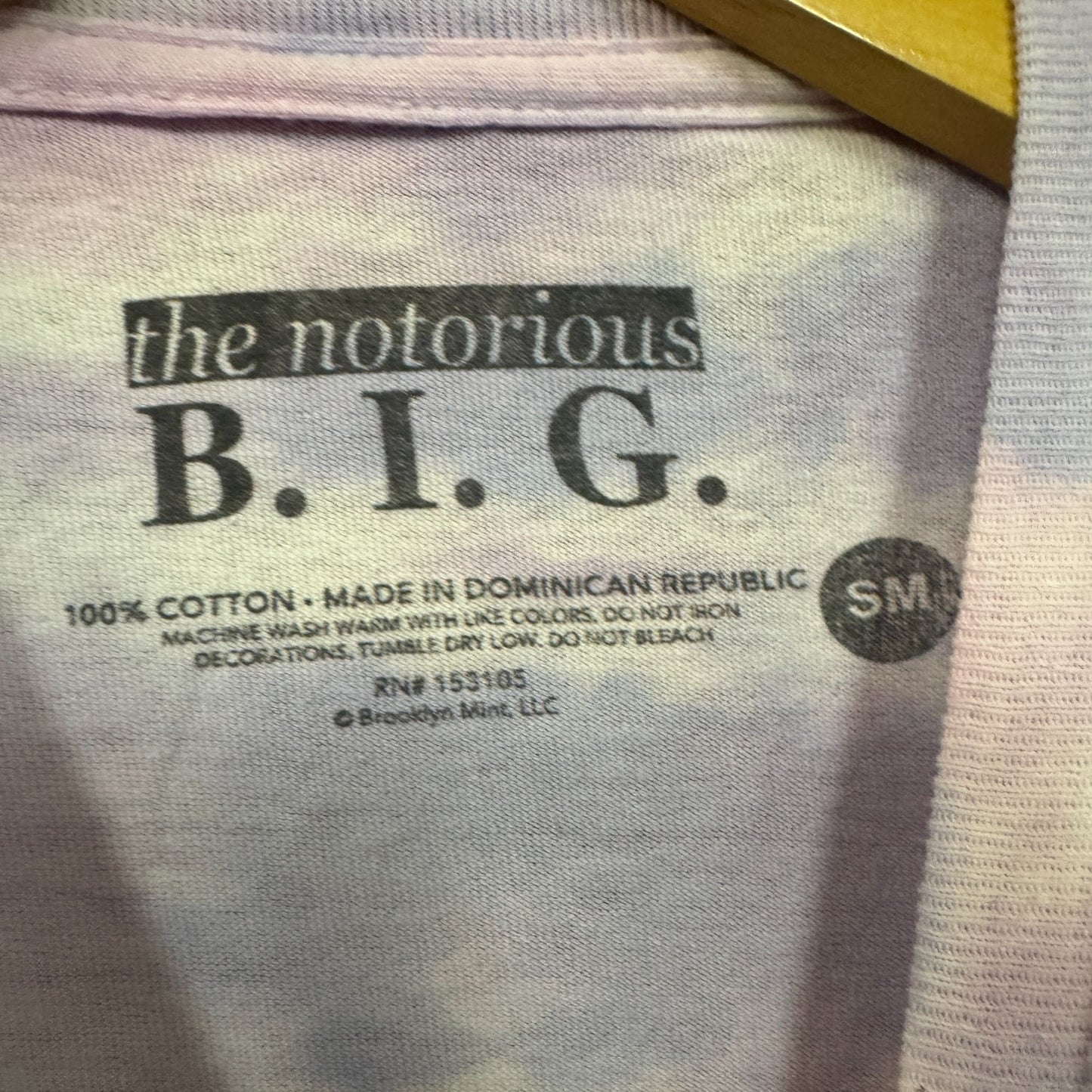 Biggie Smalls Ready To Die tiedye Rap shirt size small