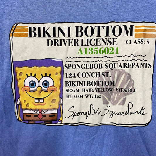 Nickelodeon Spongebob Bikini Bottom Driver License T-shirt large