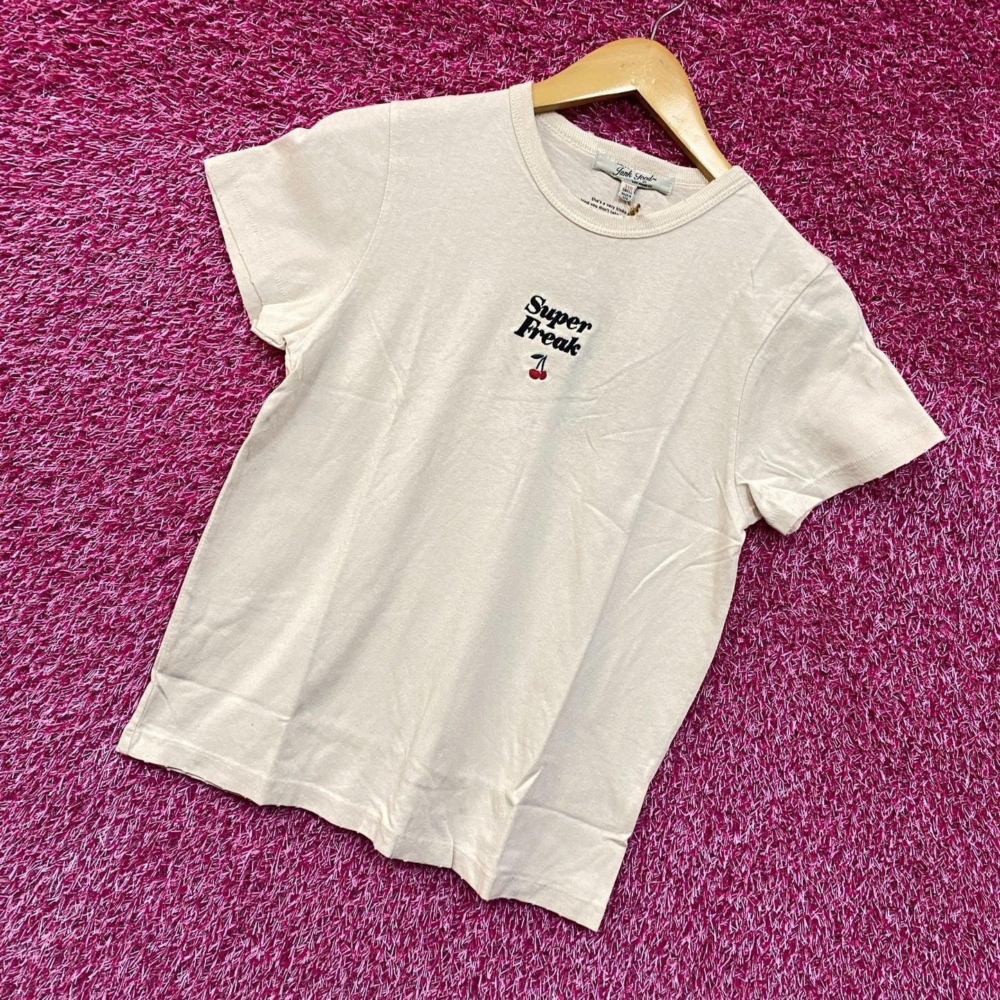 Super Freak Junk Food Beige Tshirt size Small