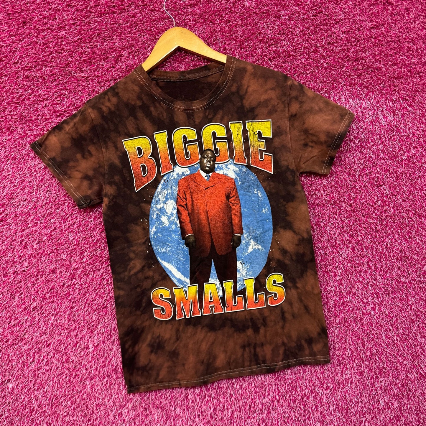 Biggie Smalls World The King of New York Rap Tie Dye tshirt size small