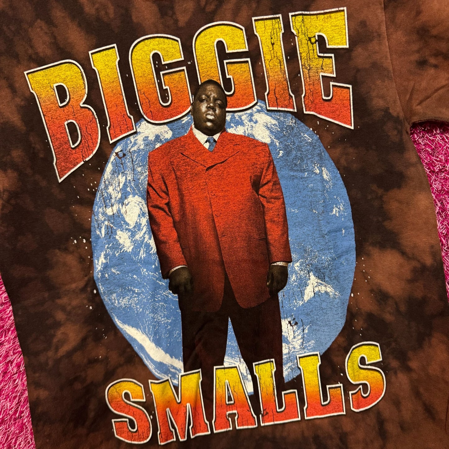 Biggie Smalls World The King of New York Rap Tie Dye tshirt size small