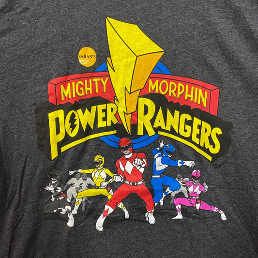 Vtg Power Rangers Mighty Morphin Cartoon Network TV Show Tee 4XL