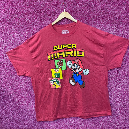 Super Mario Bros Adventure Video Game Red T-Shirt 3XL