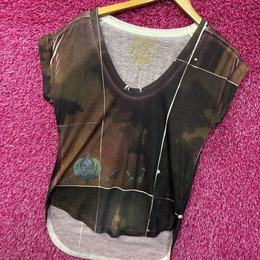 Disney Couture Cinderalla all over Tshirt size medium