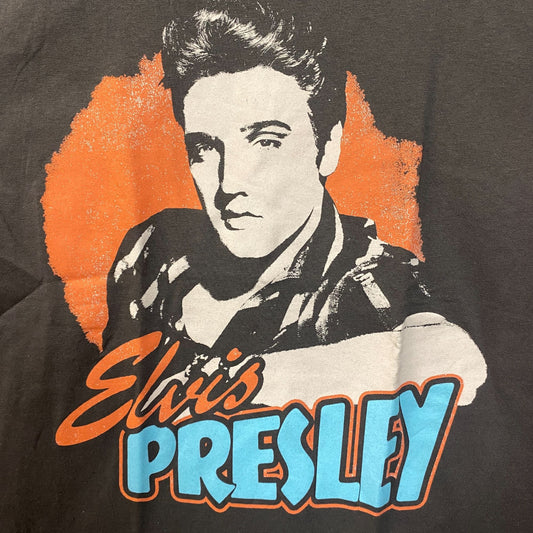 Elvis Presley Portrait Gray T-Shirt Medium