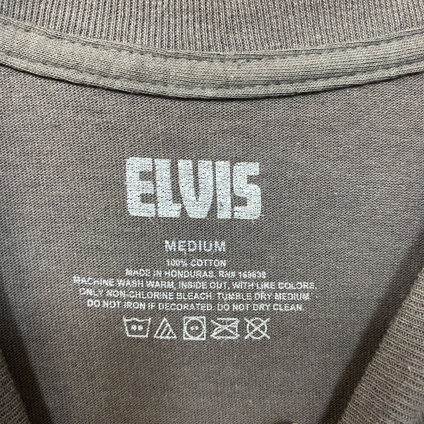 Elvis Presley Portrait Gray T-Shirt Medium