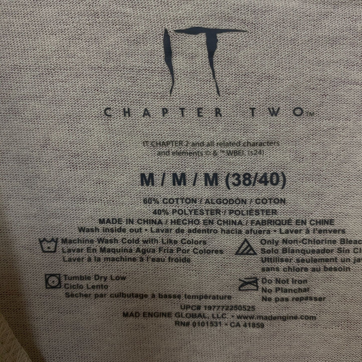 IT Chapter Two Pennywise Costume T-Shirt Medium