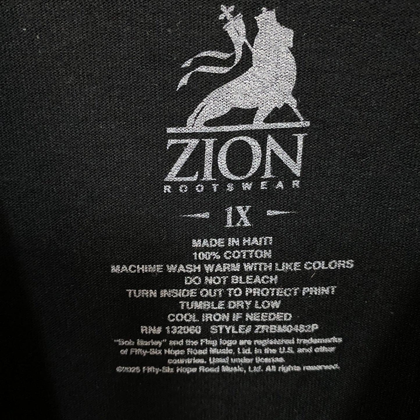 Zion Rootswear Bob Marley Songs of Freedom Graphic T-Shirt 1X