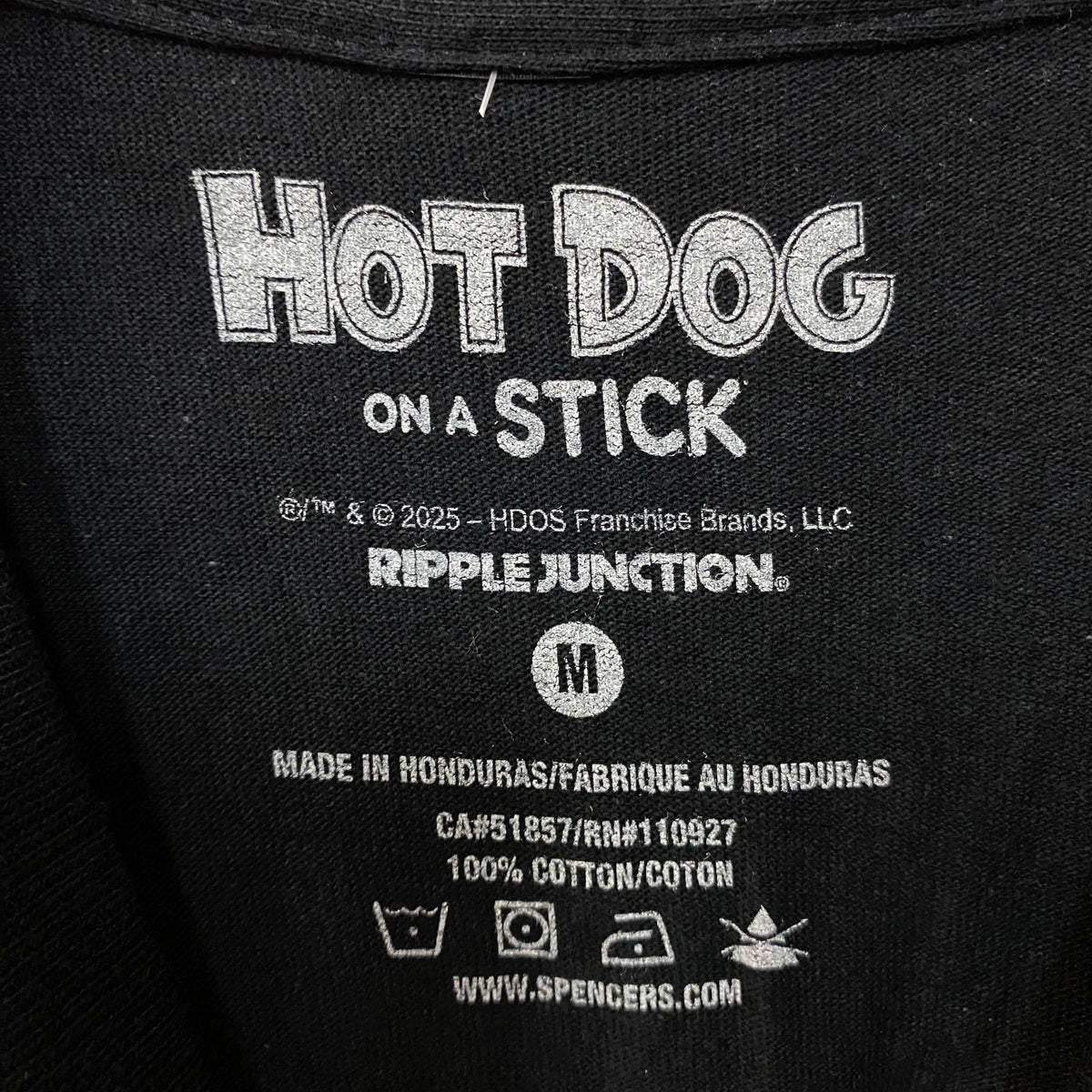 Hot Dog on a Stick 1946 Corndog Black Graphic T-Shirt Medium