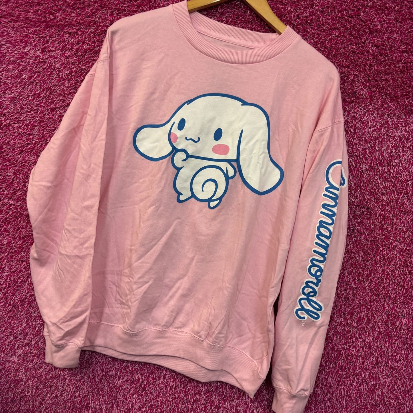 Cinnamoroll Sanrio Kawaii Anime Cartoon Crewneck Sweater L