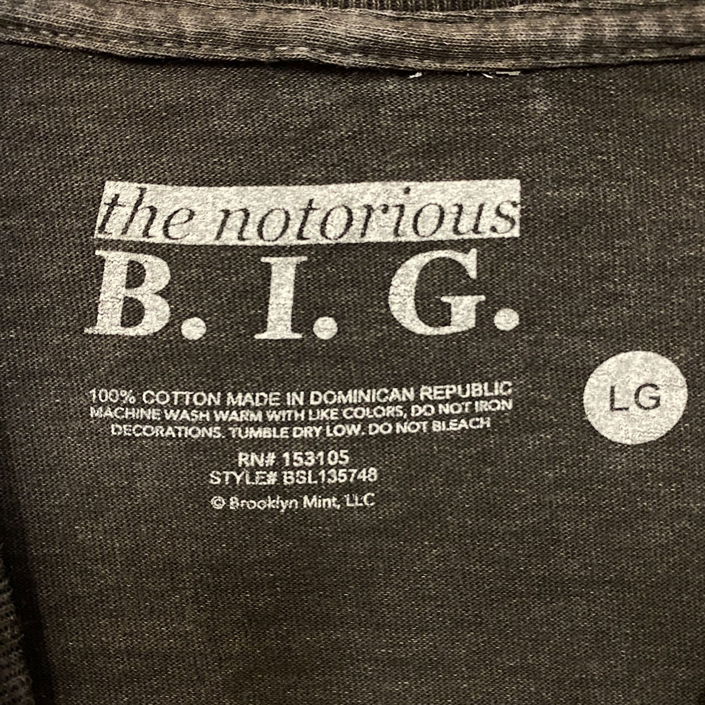 The Notorious B.I.G. King of Brooklyn Big T-shirt Large